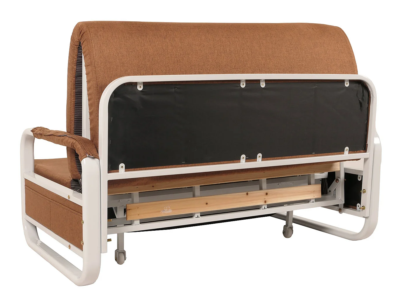 Schlafsofa MCW-M83, Stoff/Textil braun