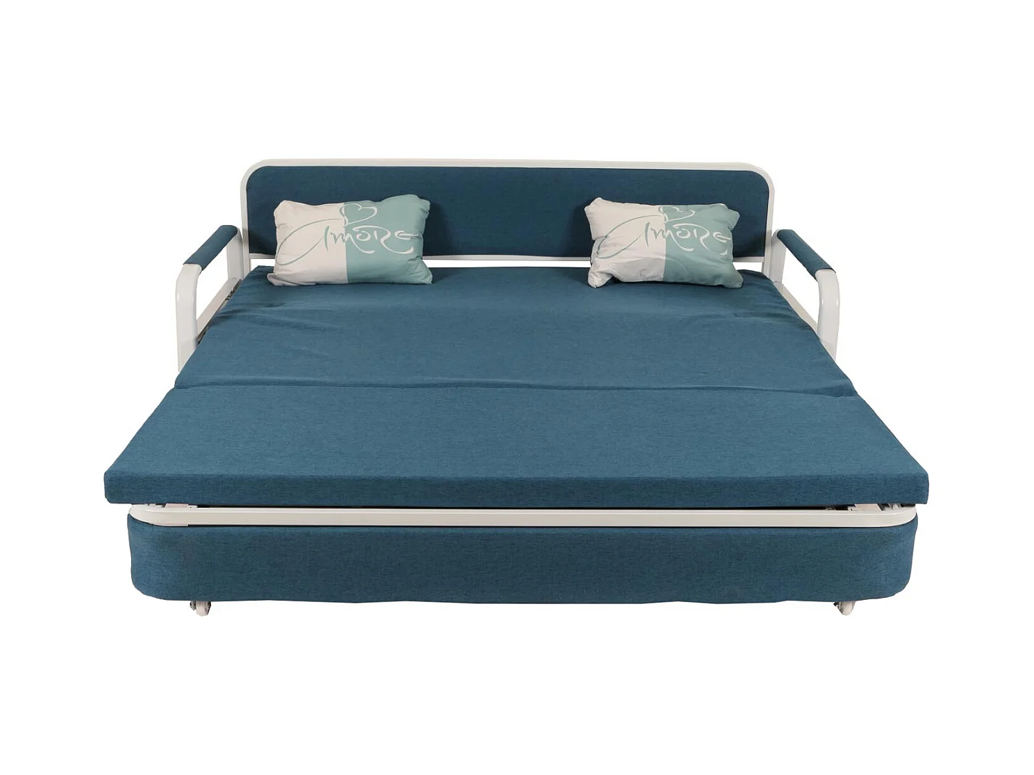 Schlafsofa MCW-M83, Stoff/Textil dunkelblau