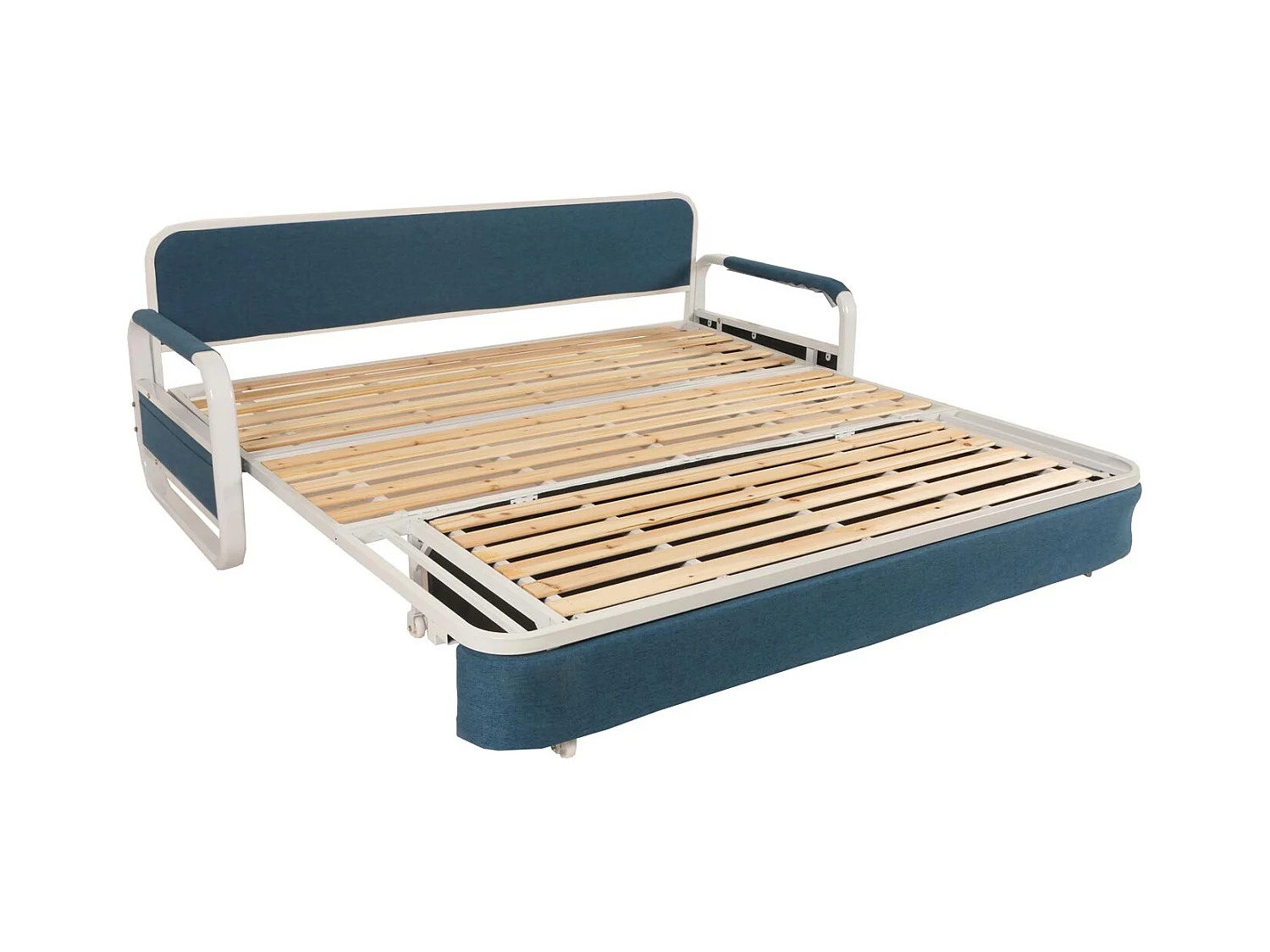 Schlafsofa MCW-M83, Stoff/Textil dunkelblau