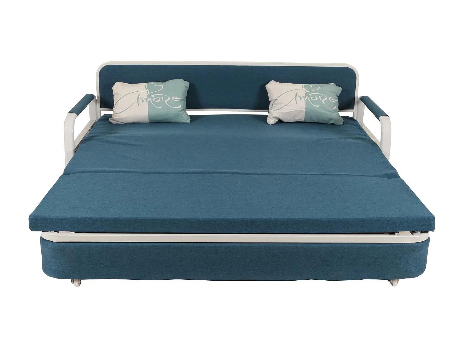 Schlafsofa MCW-M83, Stoff/Textil dunkelblau