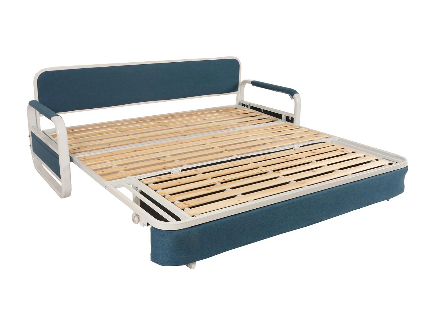 Schlafsofa MCW-M83, Stoff/Textil dunkelblau