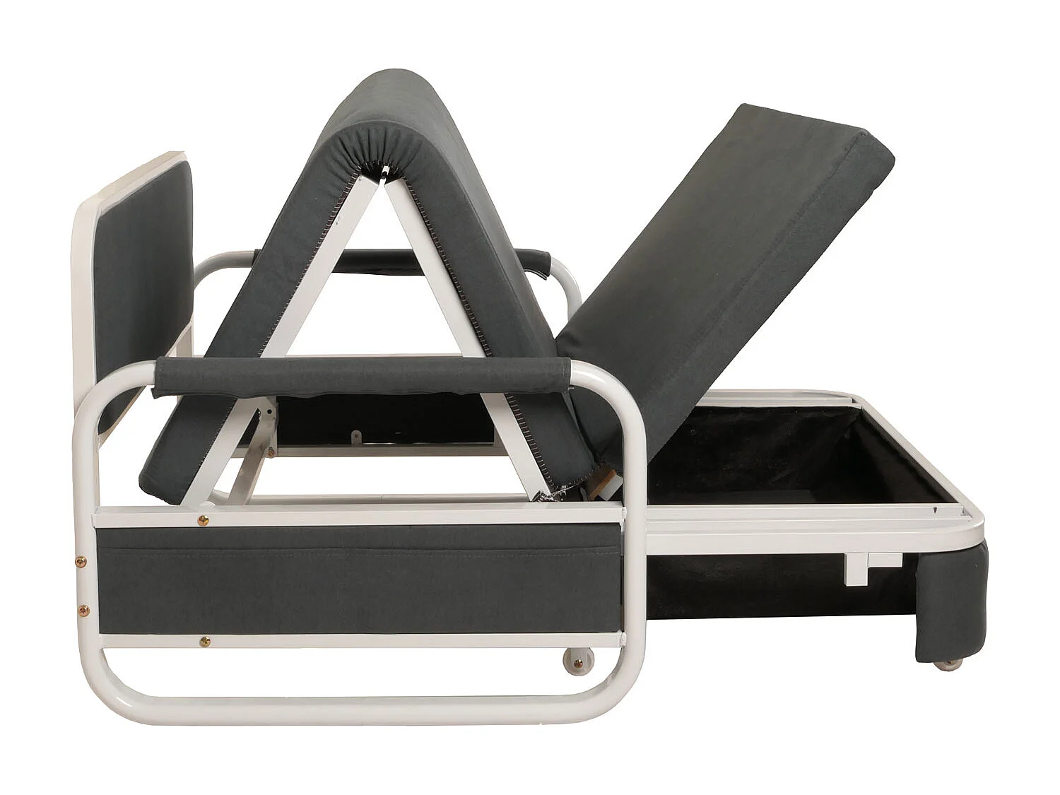 Schlafsofa MCW-M83, Stoff/Textil dunkelgrau