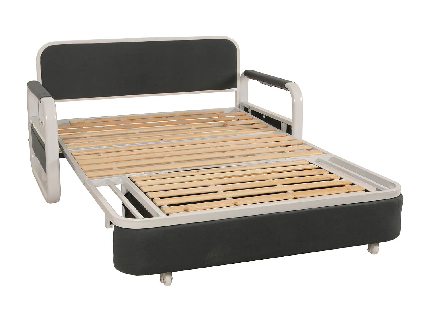 Schlafsofa MCW-M83, Stoff/Textil dunkelgrau