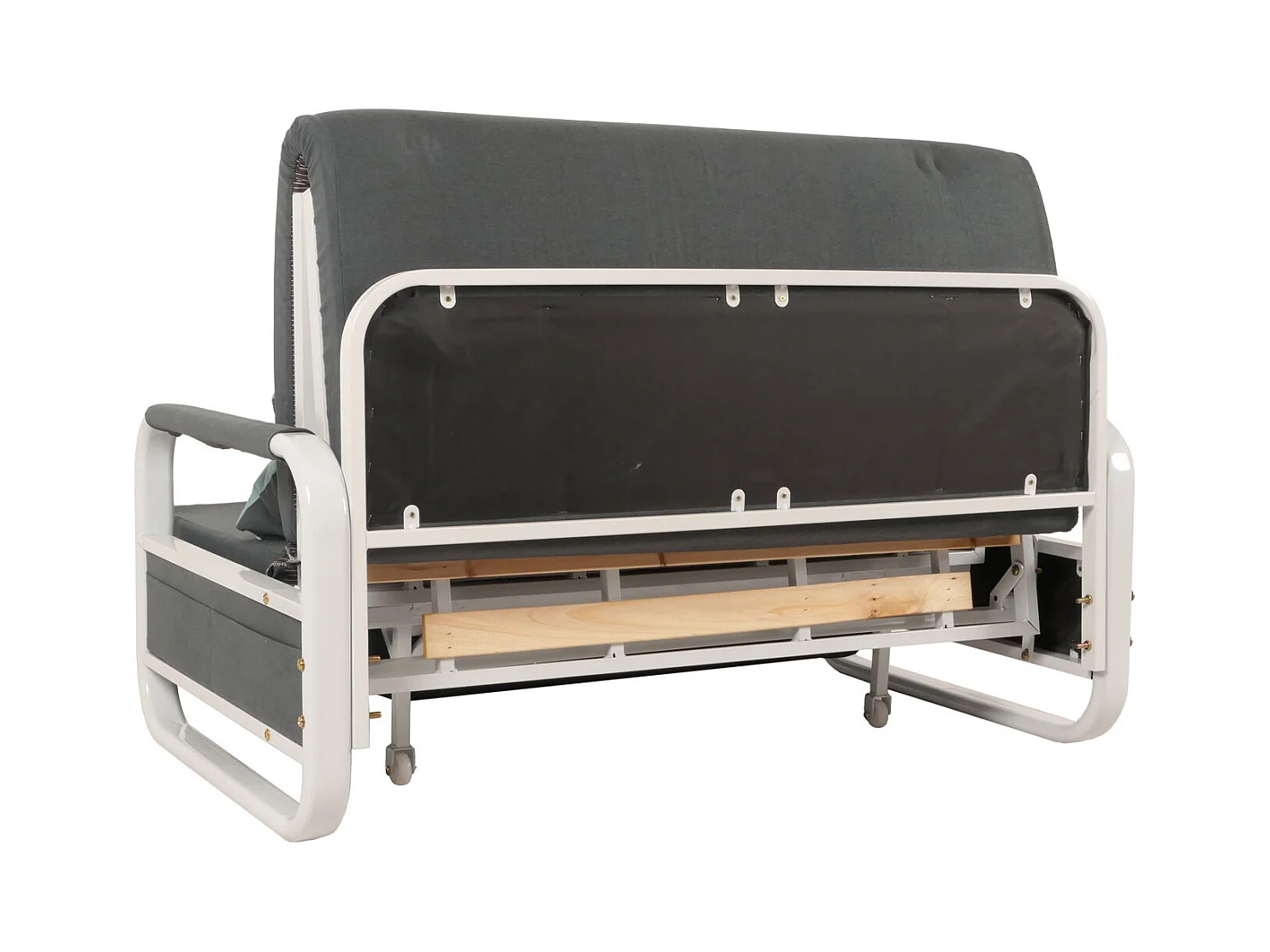 Schlafsofa MCW-M83, Stoff/Textil dunkelgrau