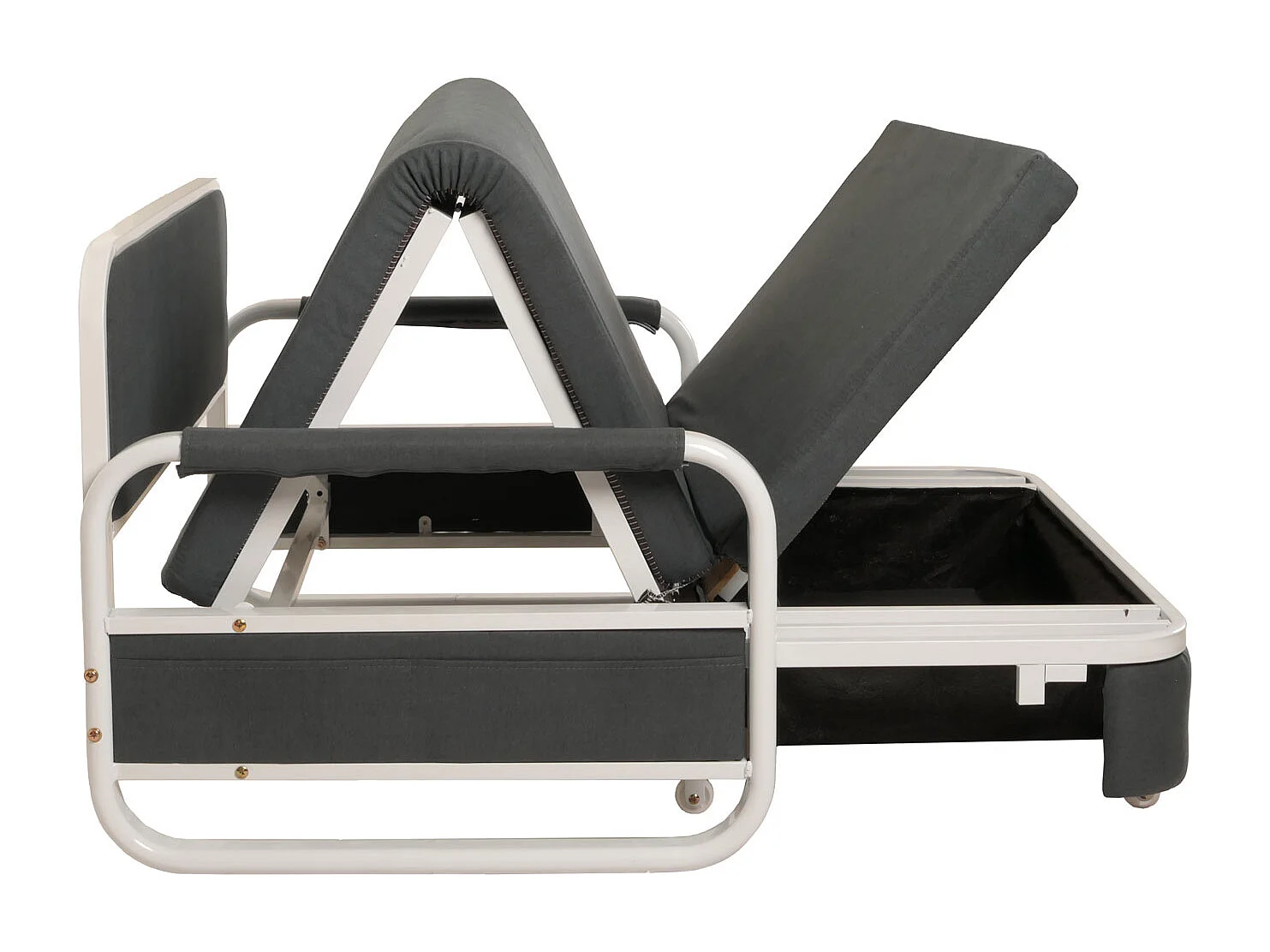 Schlafsofa MCW-M83, Stoff/Textil dunkelgrau