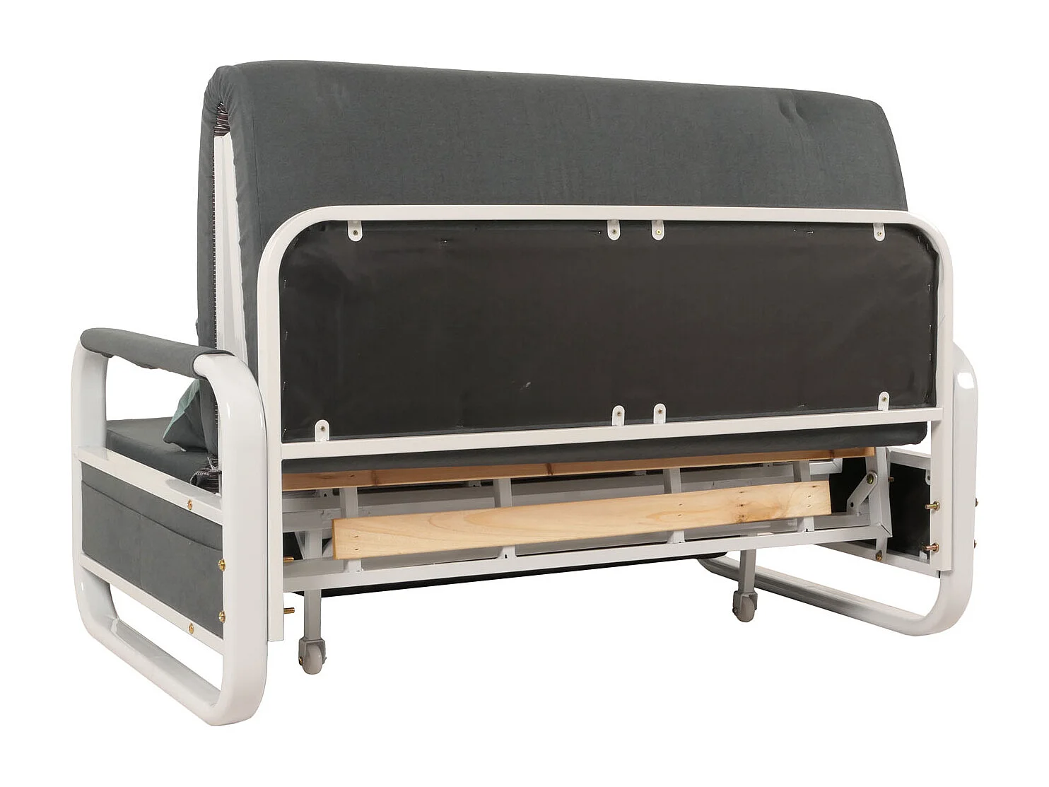 Schlafsofa MCW-M83, Stoff/Textil dunkelgrau