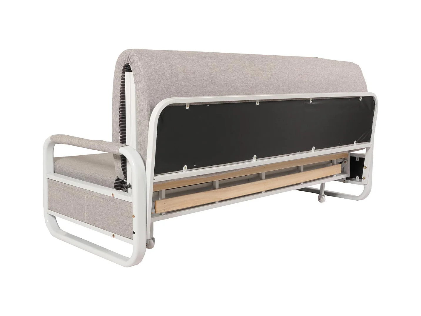 Schlafsofa MCW-M83, Stoff/Textil hellgrau