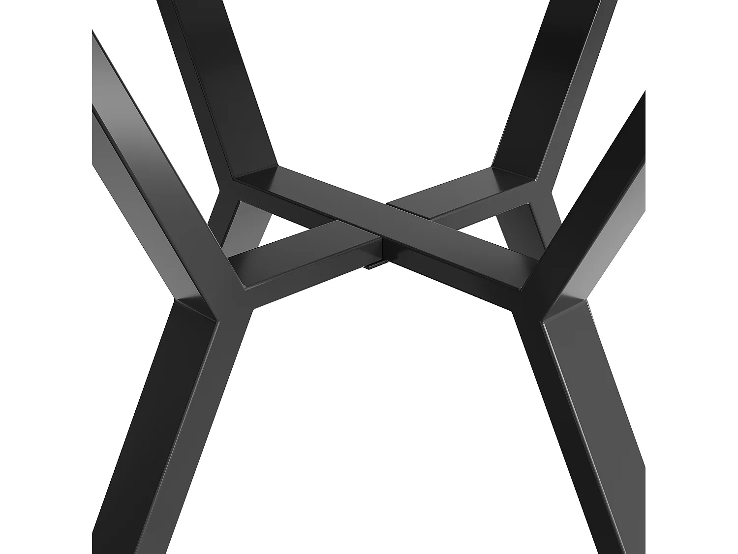 Tavolo da pranzo rotondo bianco - Tavolo da pranzo con supporto in metallo a forma di X e poggiapiedi nero - per sala da pranzo e soggiorno