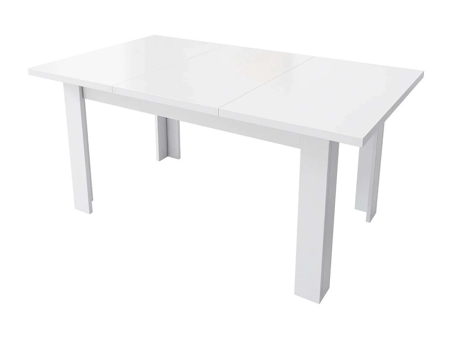 Mesa de comedor moderna - 120x70x75 cm - Mesa de comedor blanca con almacenamiento oculto - para sala de estar y comedor