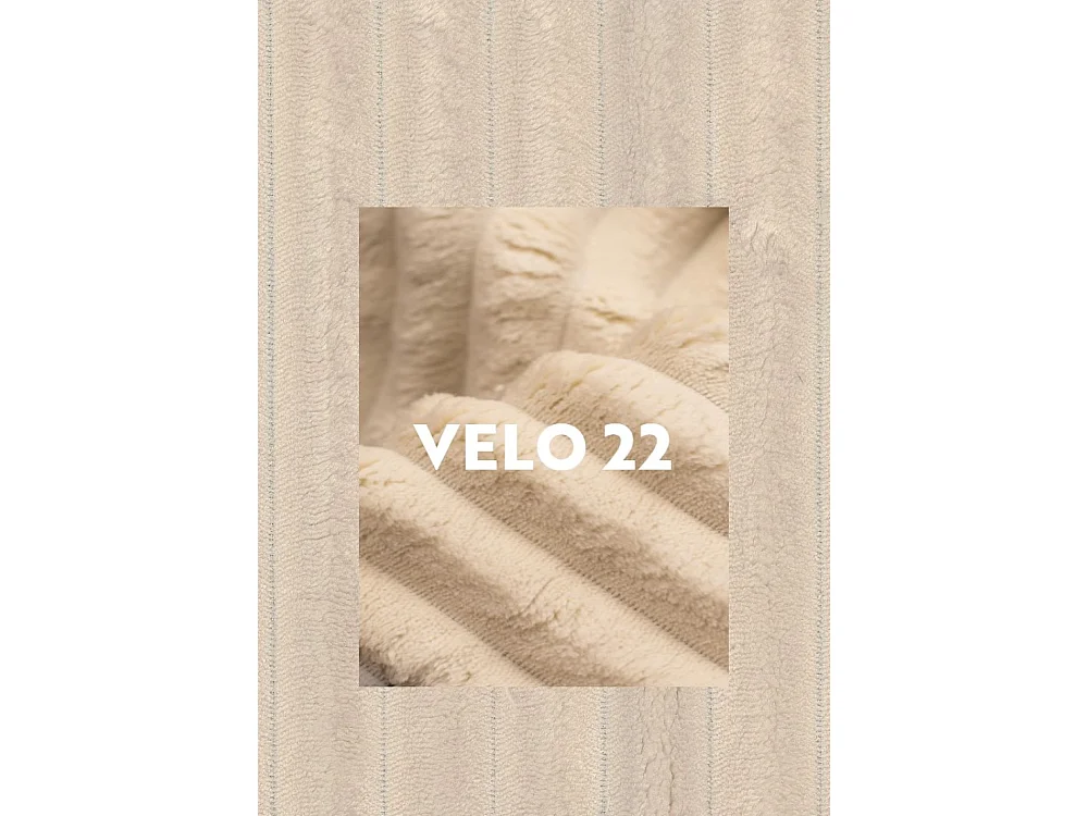 Canapé d'angle en U Siena avec tissu Velo Ecru