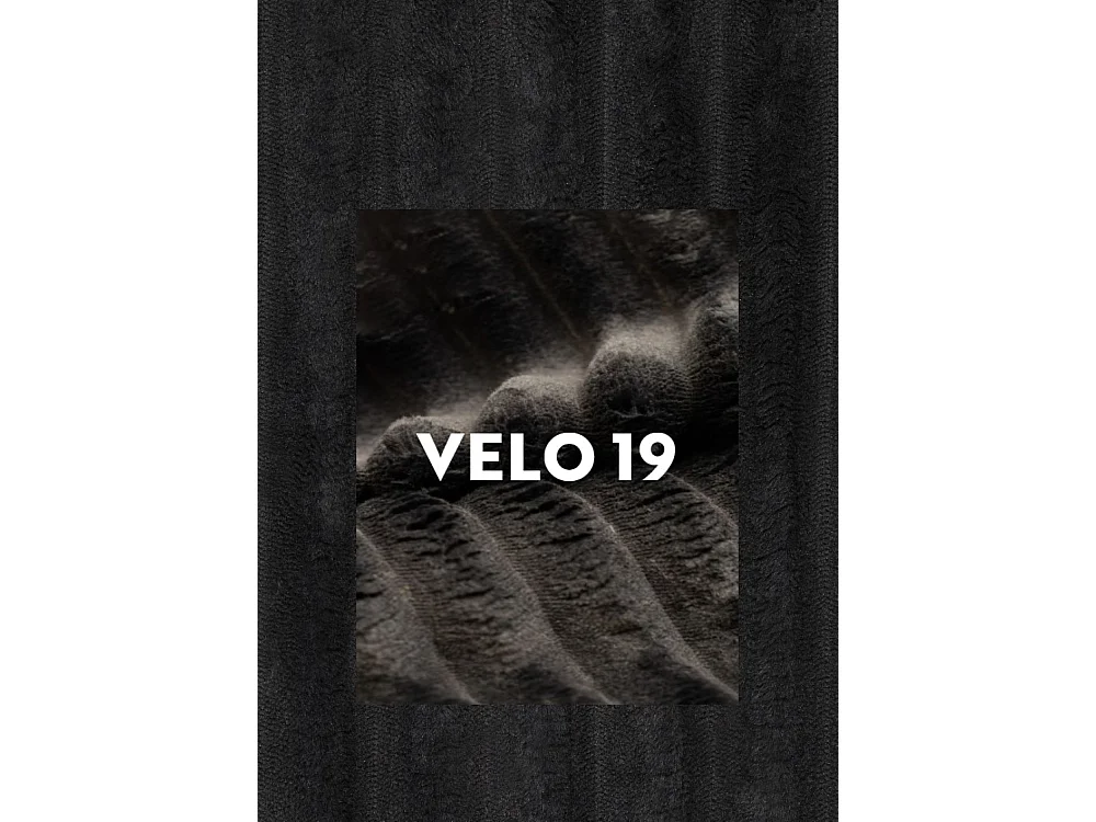 Canapé d'angle en U Siena avec tissu Velo Black