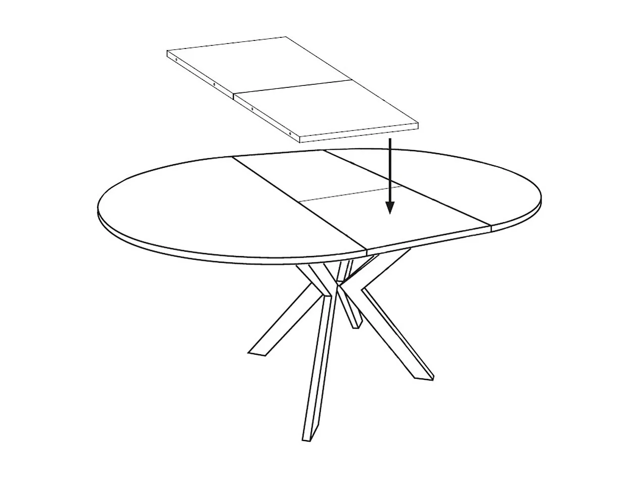 ESSTISCH Leia Gold Craft Eiche / Schwarz 100/138 / 100 / 76cm