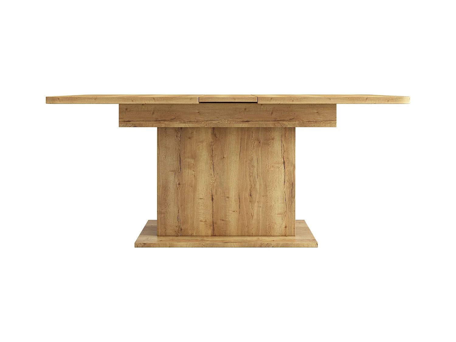 Mesa de comedor rectangular - Mesa de comedor natural con espacio de almacenamiento y tablero ajustable - Para comedor y sala de estar