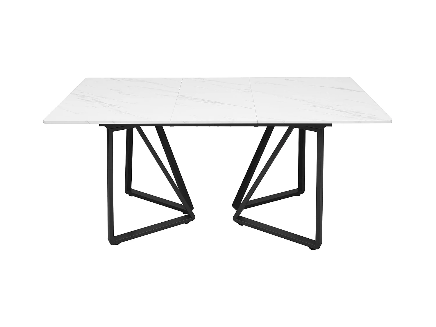 Table à manger moderne - Table à manger avec plateau réglable et repose-pieds - plateau en MDF - pour salle à manger et salon