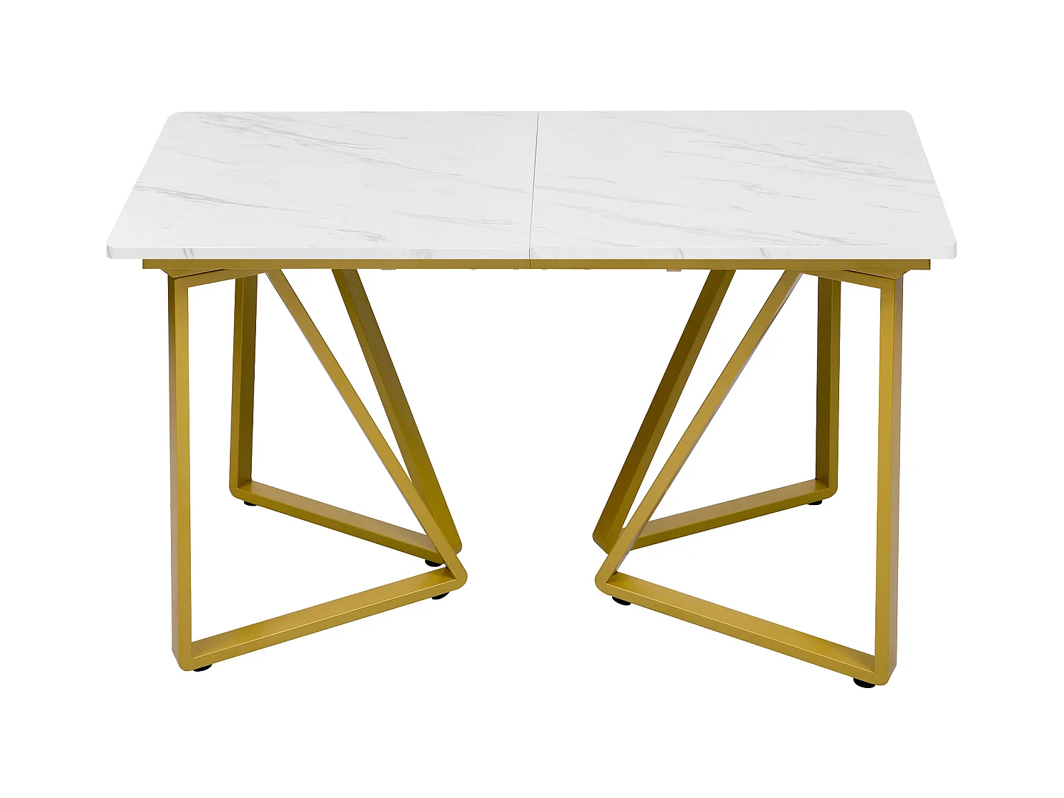 Table à manger moderne - Table à manger avec plateau réglable et repose-pieds - plateau en MDF - pour salle à manger et salon