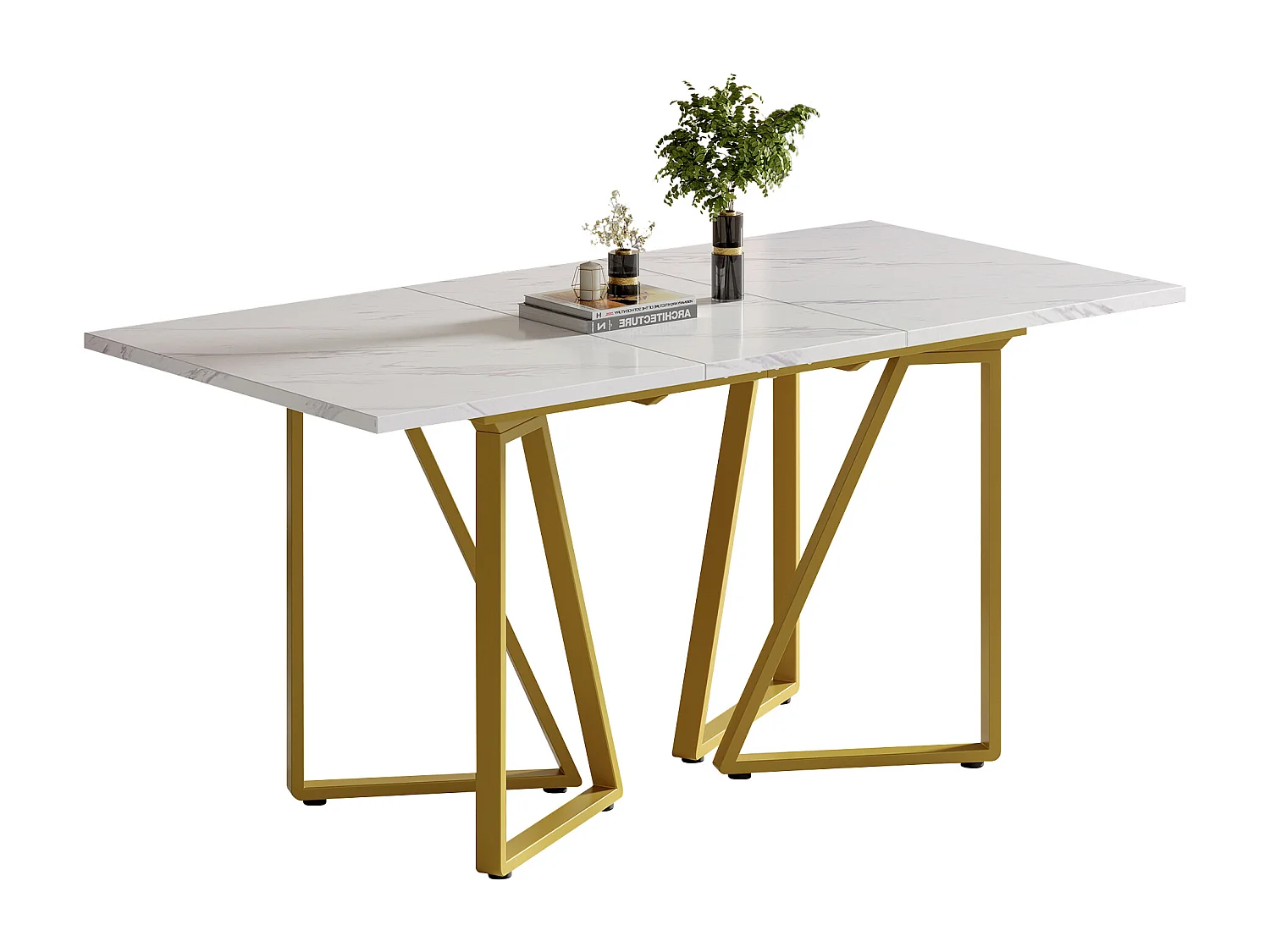 Tavolo da pranzo moderno - Tavolo da pranzo con piano regolabile e poggiapiedi - piano in MDF - per sala da pranzo e soggiorno