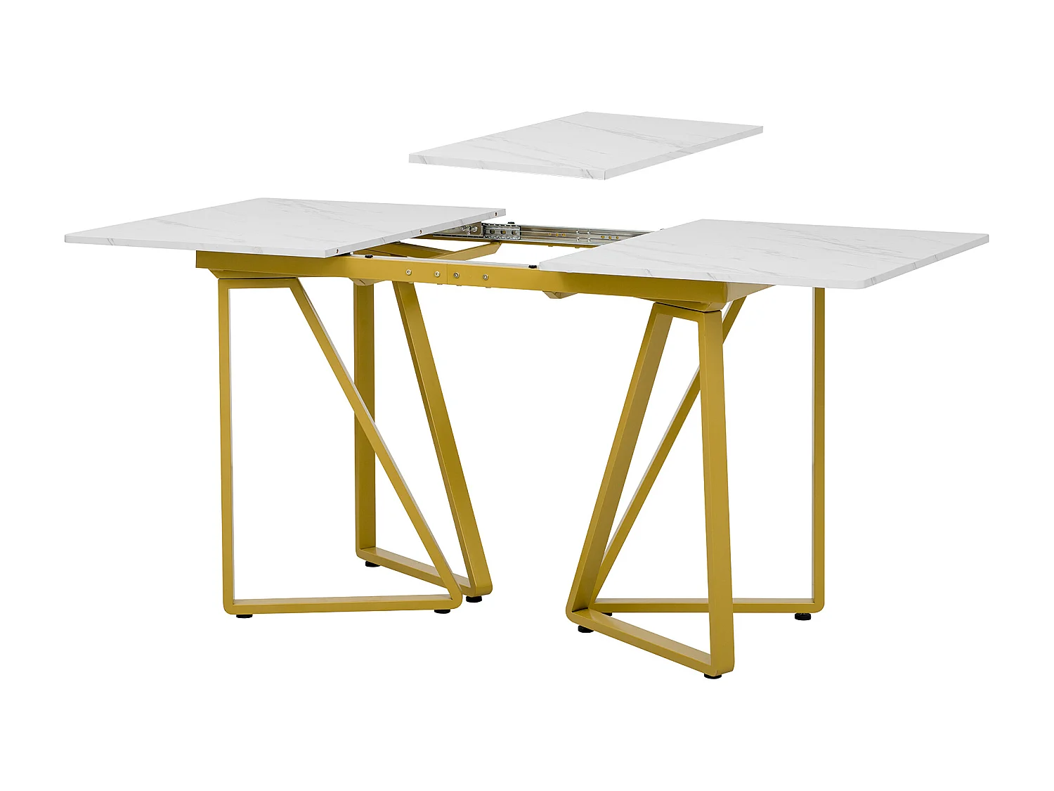 Tavolo da pranzo moderno - Tavolo da pranzo con piano regolabile e poggiapiedi - piano in MDF - per sala da pranzo e soggiorno