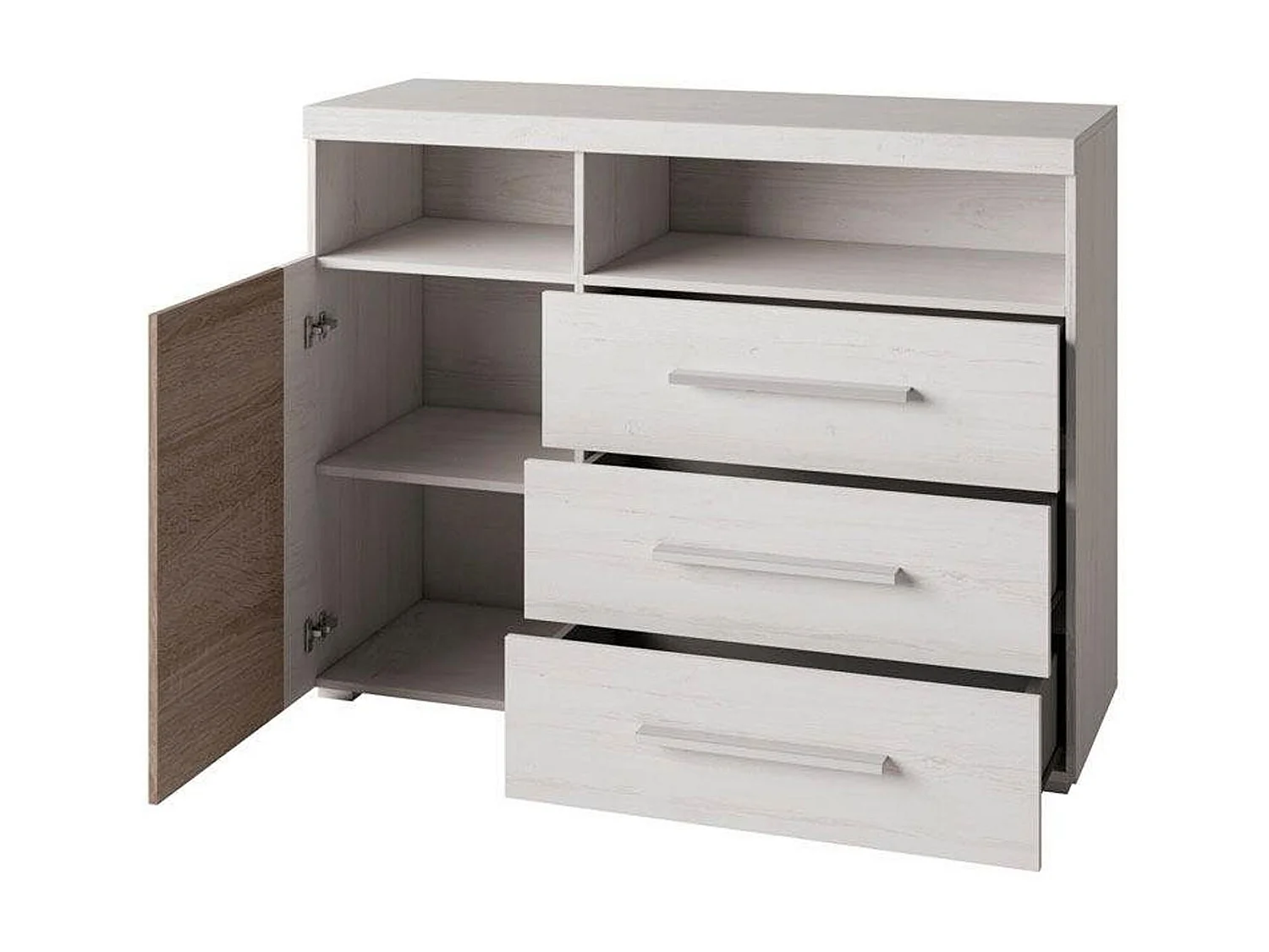 SIDEBOARD Rennes Andersen Pinie / Sonoma Trüffel 120 / 38,5 / 92cm