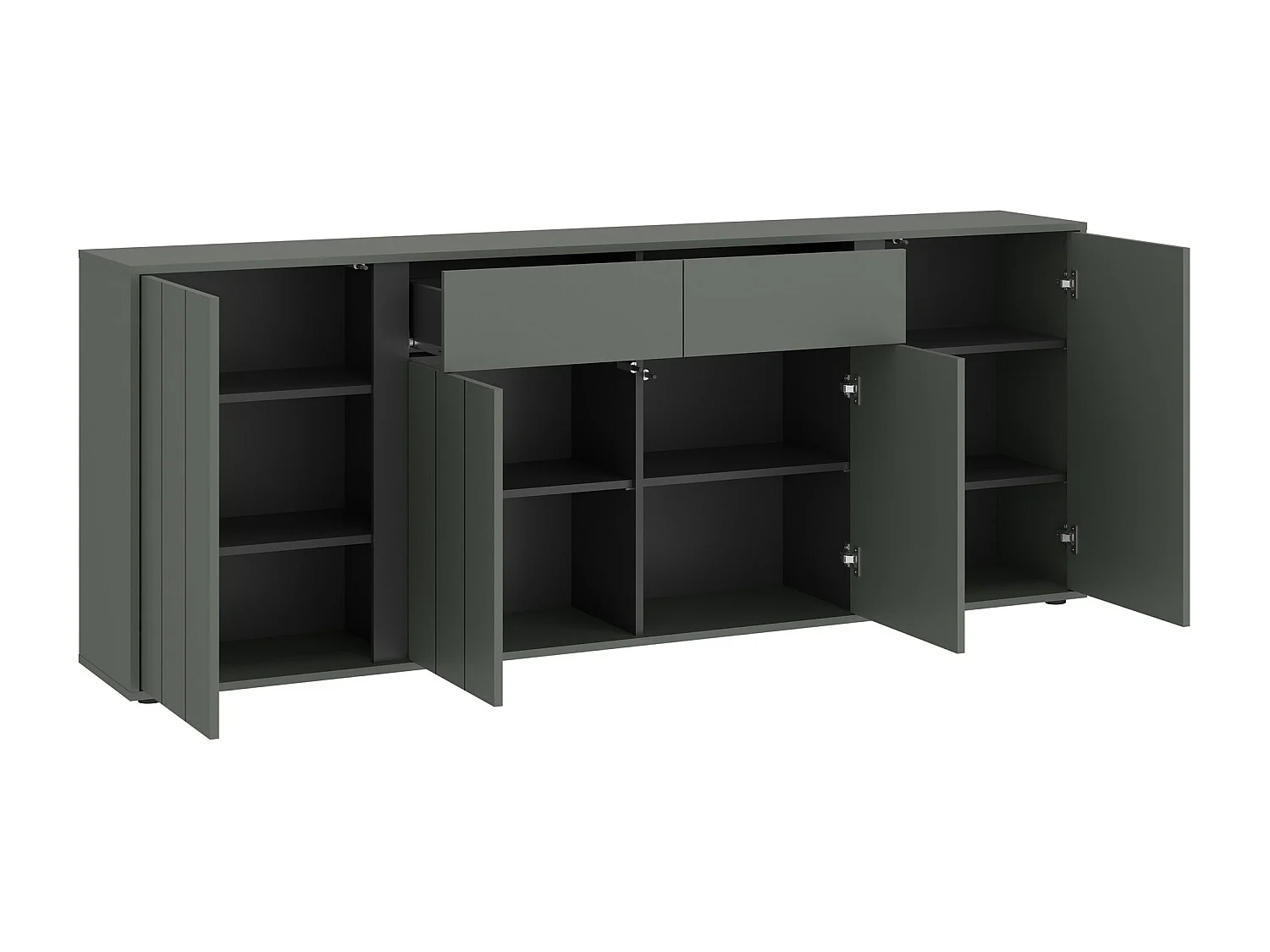 SIDEBOARD Veddel grau-grün / anthrazit 203 / 40 / 82cm