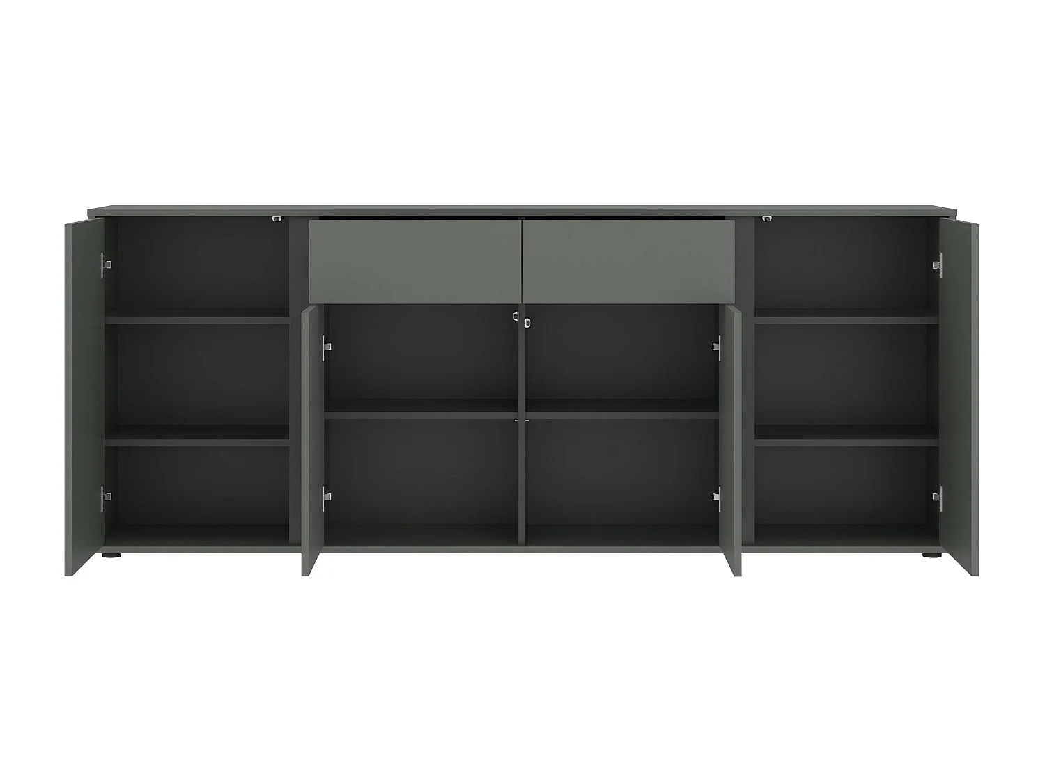 SIDEBOARD Veddel grau-grün / anthrazit 203 / 40 / 82cm