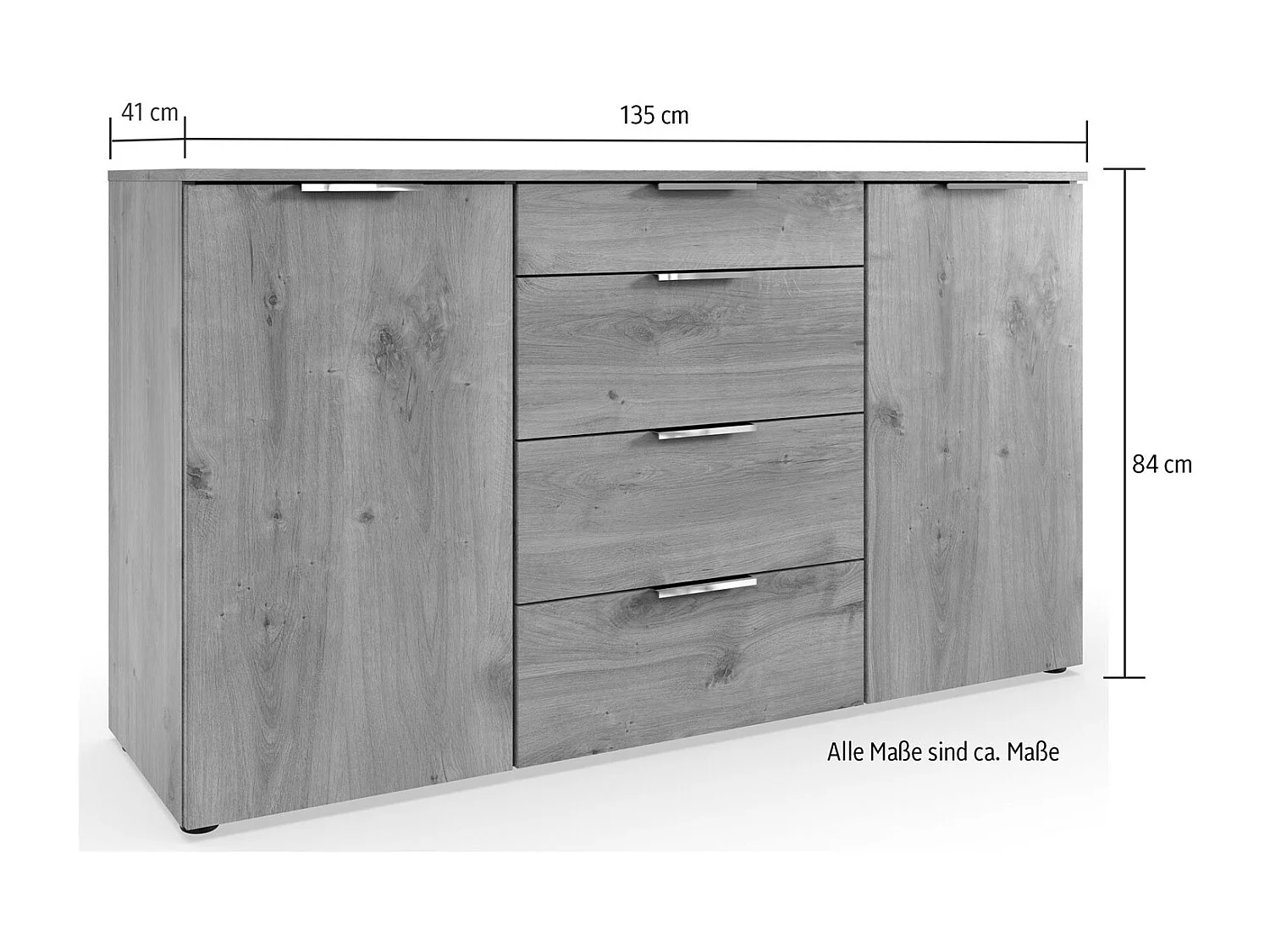 KOMMODE Level graphit 135 / 41 / 84cm
