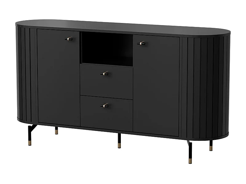 SIDEBOARD Zama Schwarz 150 / 40 / 81 cm