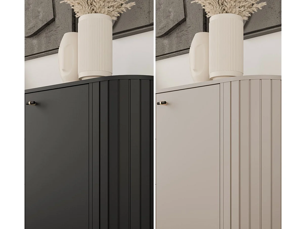 SIDEBOARD Zama schwarz 190 / 40 / 81 cm