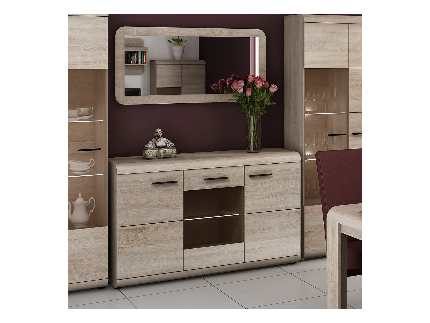 KOMMODE Link E eiche sonoma 120 / 42 / 86 cm