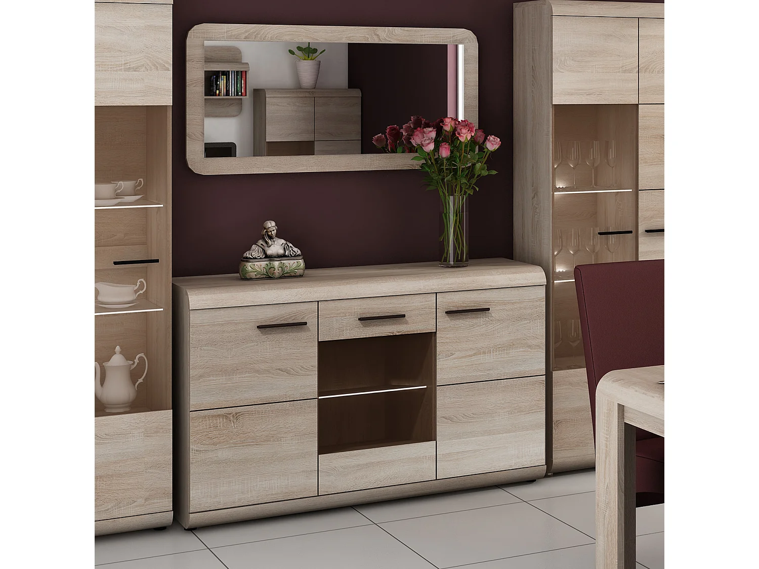 KOMMODE Link E eiche sonoma 120 / 42 / 86 cm