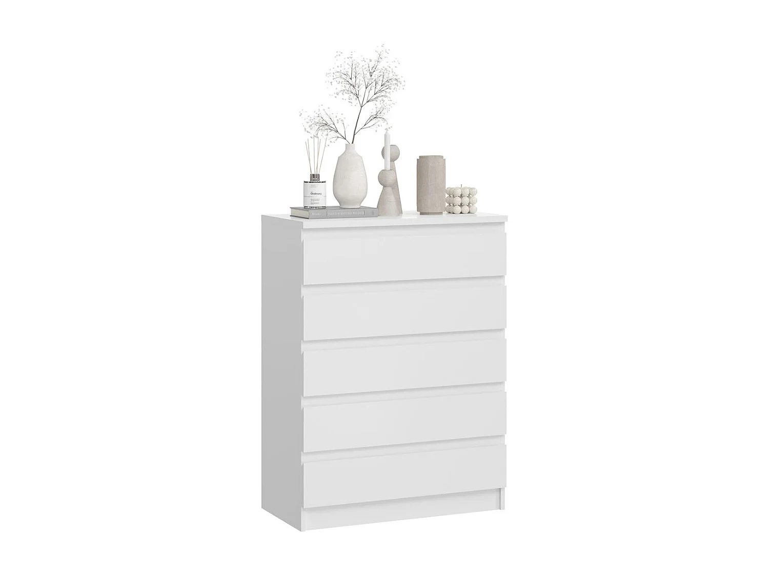 KOMMODE City weiß 77 / 40 / 104cm