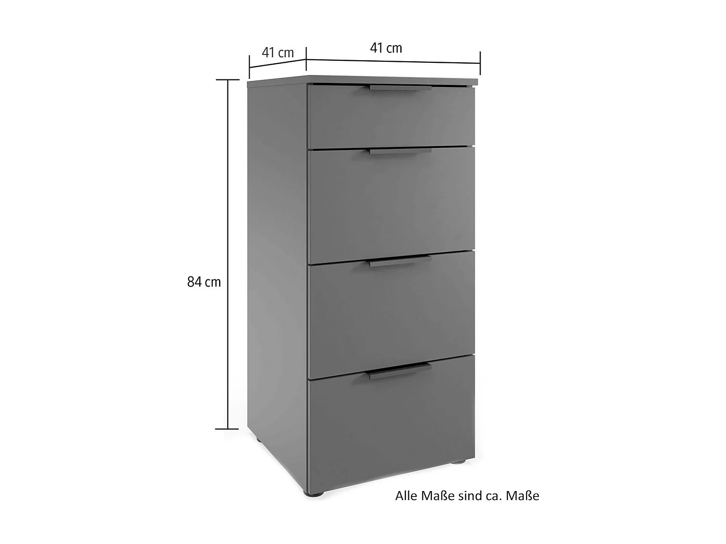 SCHUBKASTENKOMMODE Level graphit 41 / 41 / 84cm