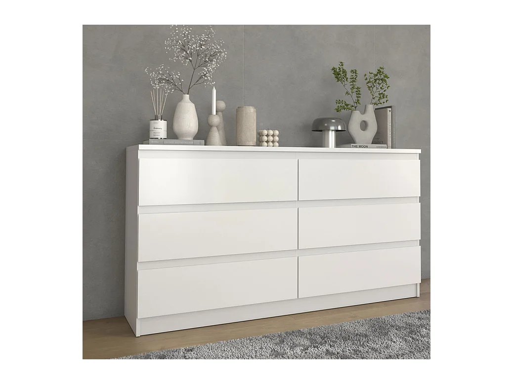 KOMMODE City weiß 154 / 40 / 84cm