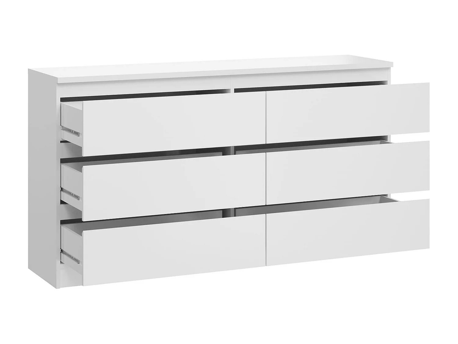 KOMMODE City weiß 154 / 40 / 84cm