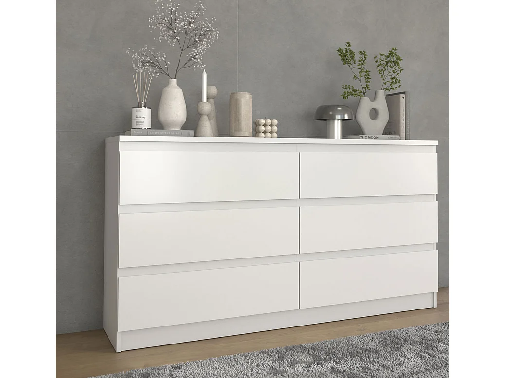 KOMMODE City weiß 154 / 40 / 84cm