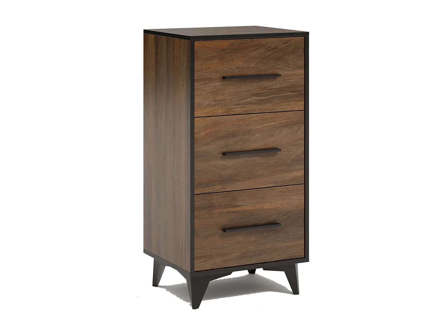 SCHUBLADENKOMMODE Frida Shirin Walnuss / schwarz 47,3 / 40,3 / 94,5cm