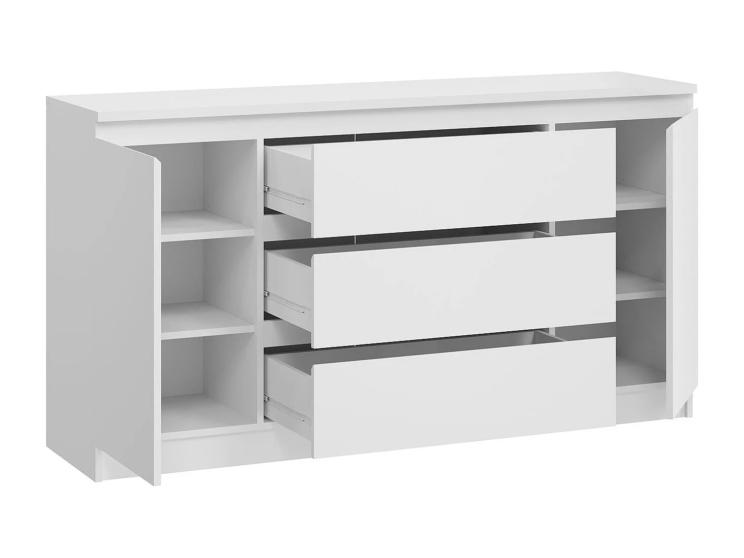 KOMMODE City weiß 154 / 40 / 84cm