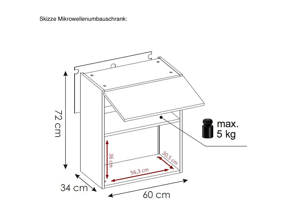 KÜCHENZEILE Avellino 10-teilig weiß matt / weiß Acryl Hochglanz / Hockory Natur 10-teilig