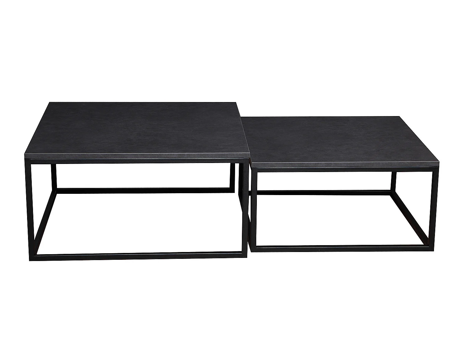 COUCHTISCH Dual Sonoma Eiche / Schwarz (2er-Set)