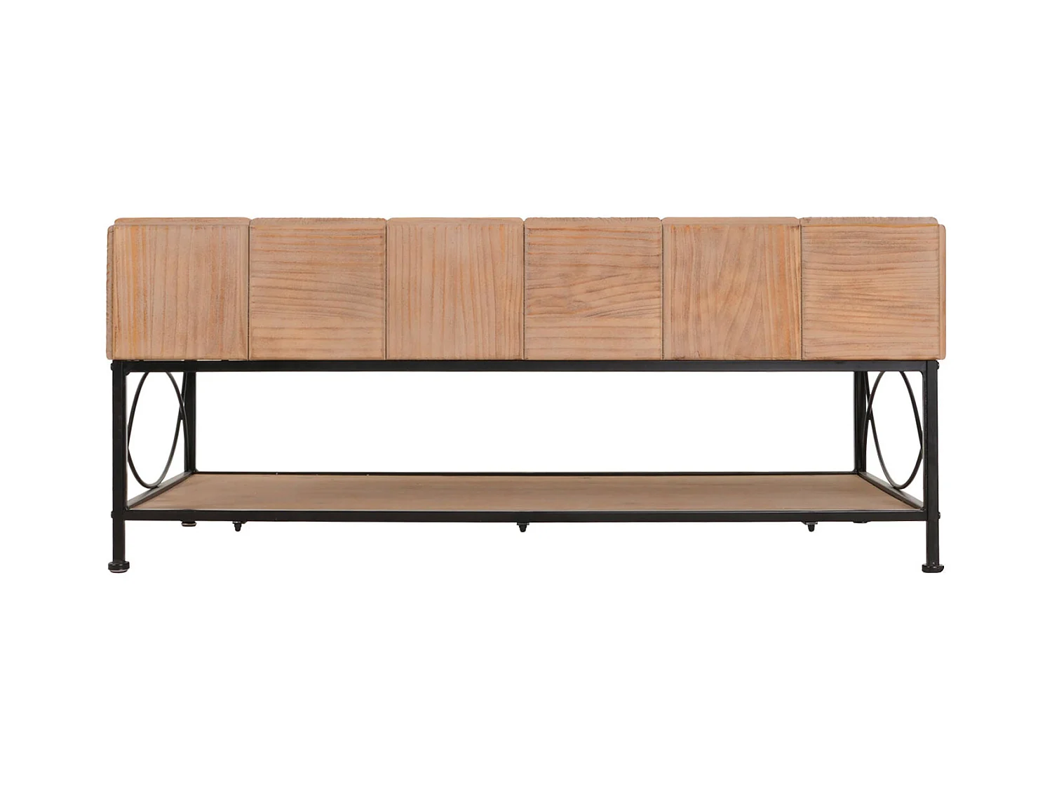 Tavolino MCW-N30, tavolo da salotto divano tavolino, ripiano in legno massiccio MDF, 51x120x61cm