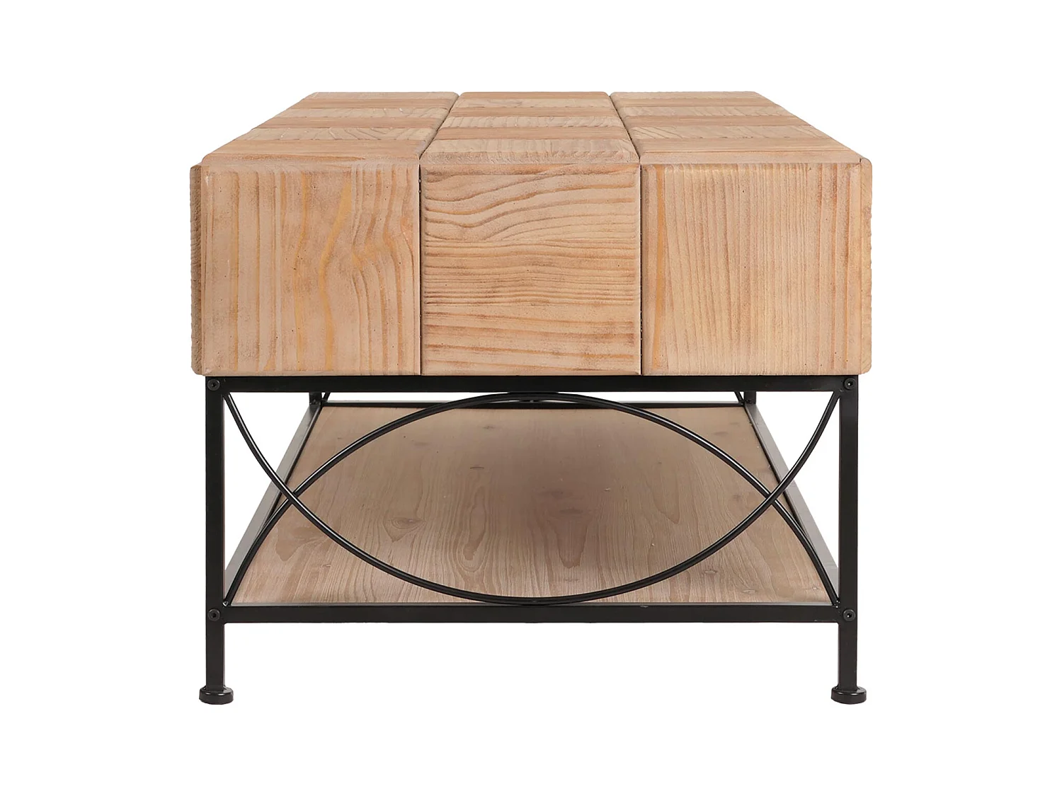 Tavolino MCW-N30, tavolo da salotto divano tavolino, ripiano in legno massiccio MDF, 51x120x61cm