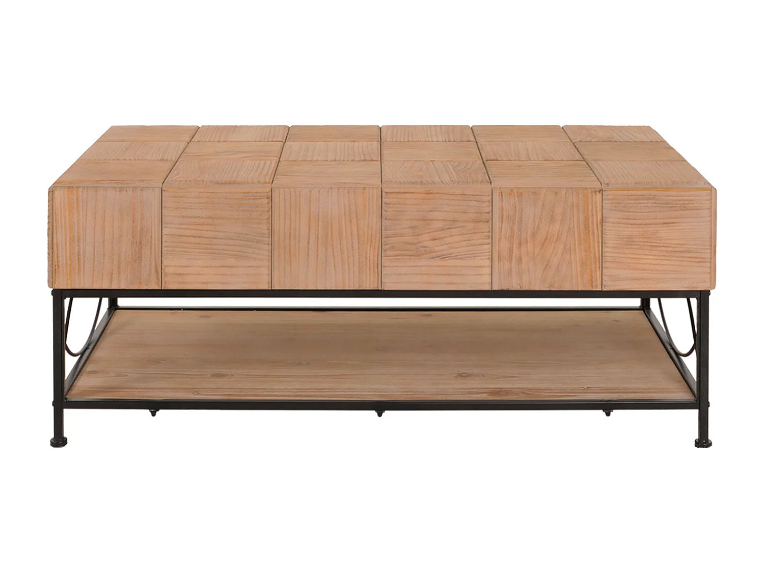 Couchtisch MCW-N30, Wohnzimmertisch Tisch Sofatisch Beistelltisch, Ablage Massiv-Holz MDF, 51x120x61cm