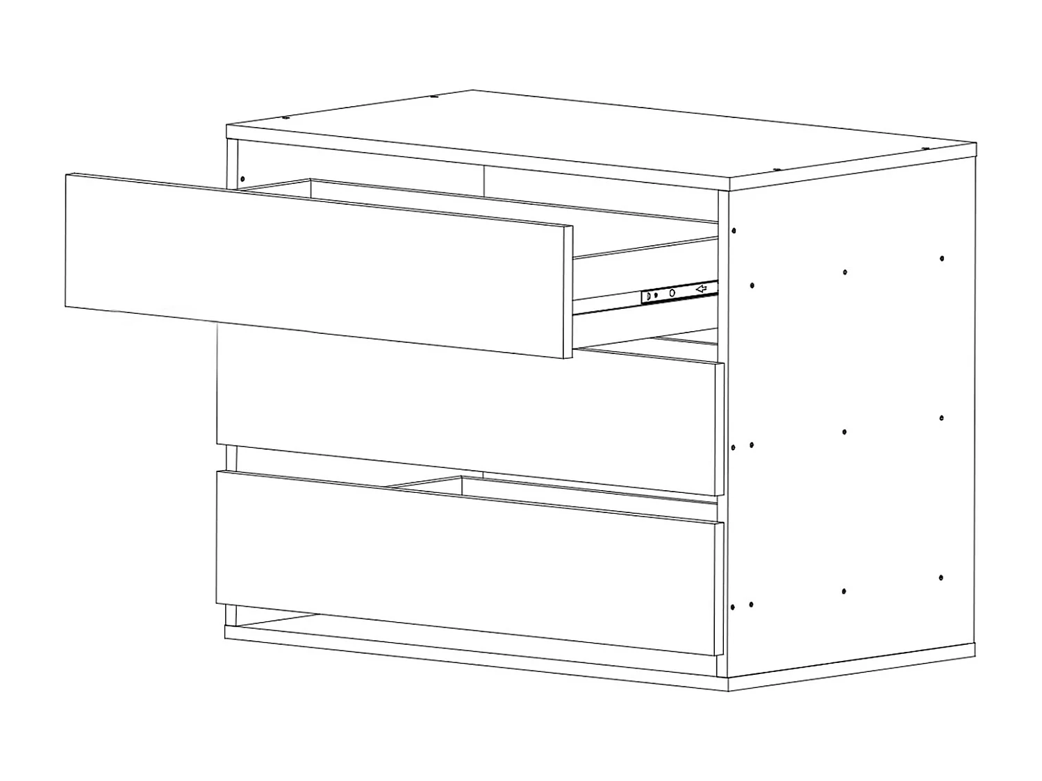 SCHUBKASTENEINSATZ 822187 Dekor Leinen grau 74 / 43 / 60 cm