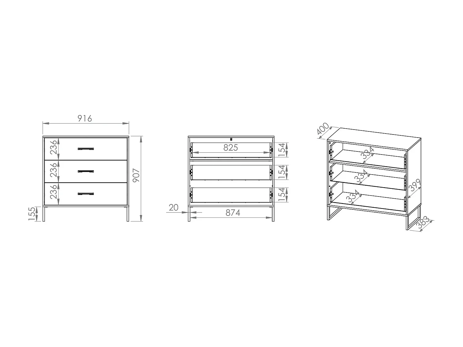 KOMMODE Colt schwarz / Craft Gold Eiche / Premium Steel 92 / 40 / 90cm