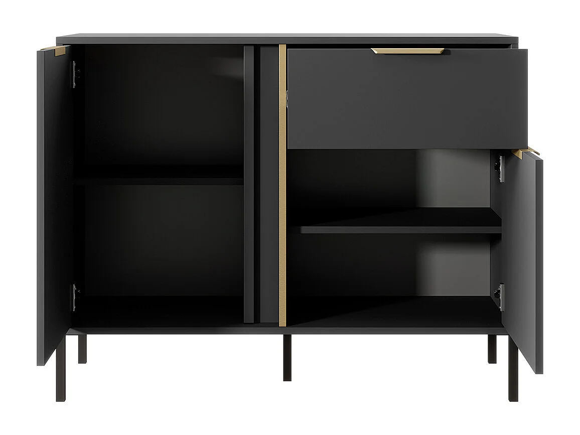 SIDEBOARD Lars anthrazit / gold 103,3 / 39,5 / 81,4cm