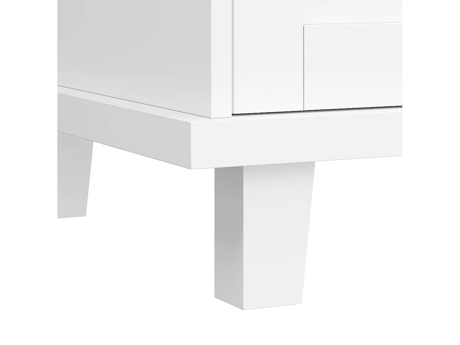 Desserte de cuisine blanche - Desserte de cuisine avec 2 tiroirs et 1 porte - rangement ouvert et porte-serviettes - deux modes d'utilisation