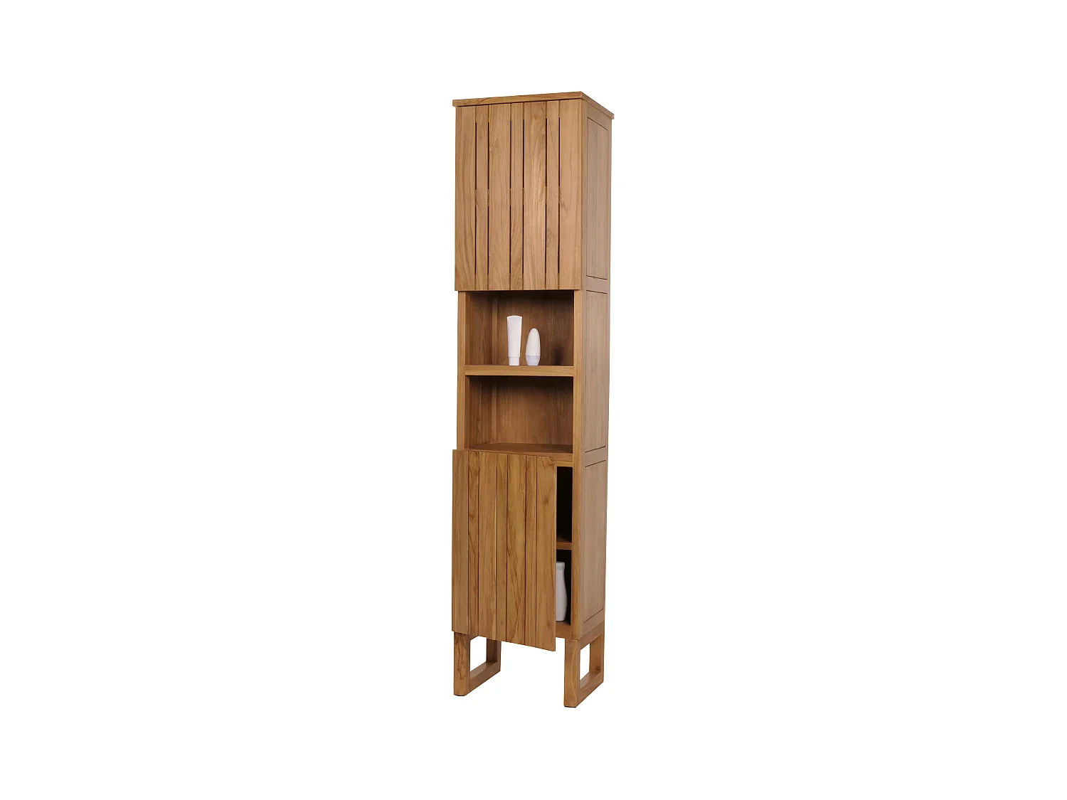 Teakhouten hoge kast MCW-M72