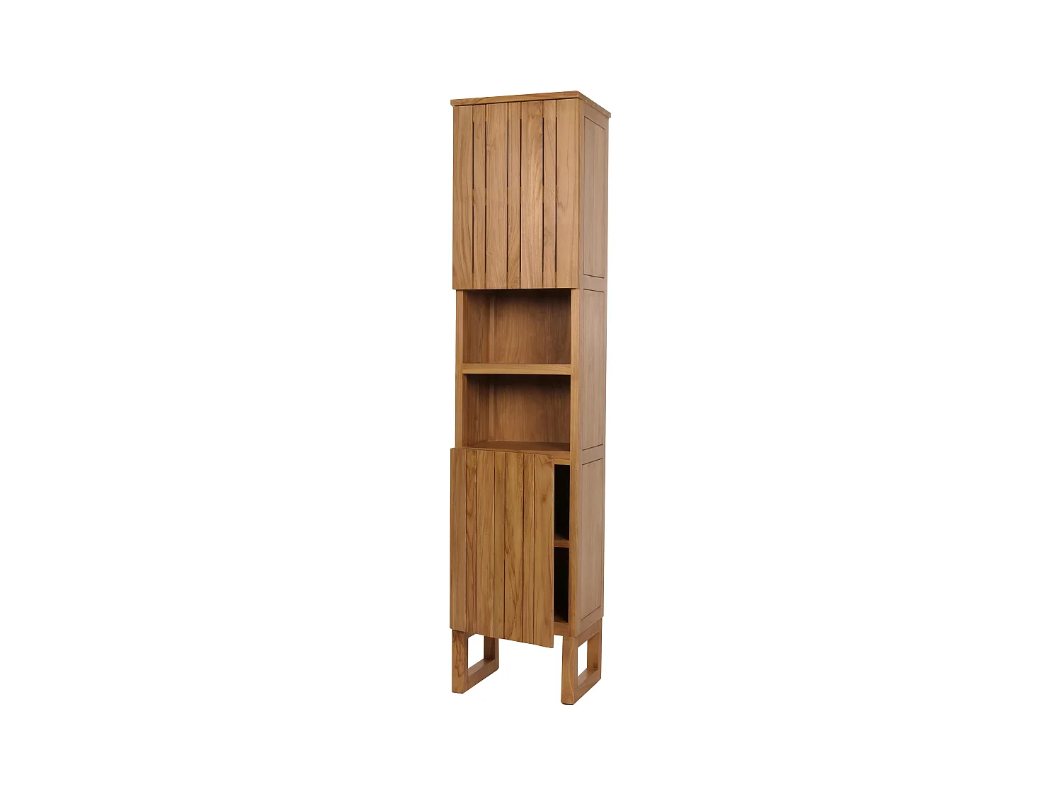 Teakhouten hoge kast MCW-M72