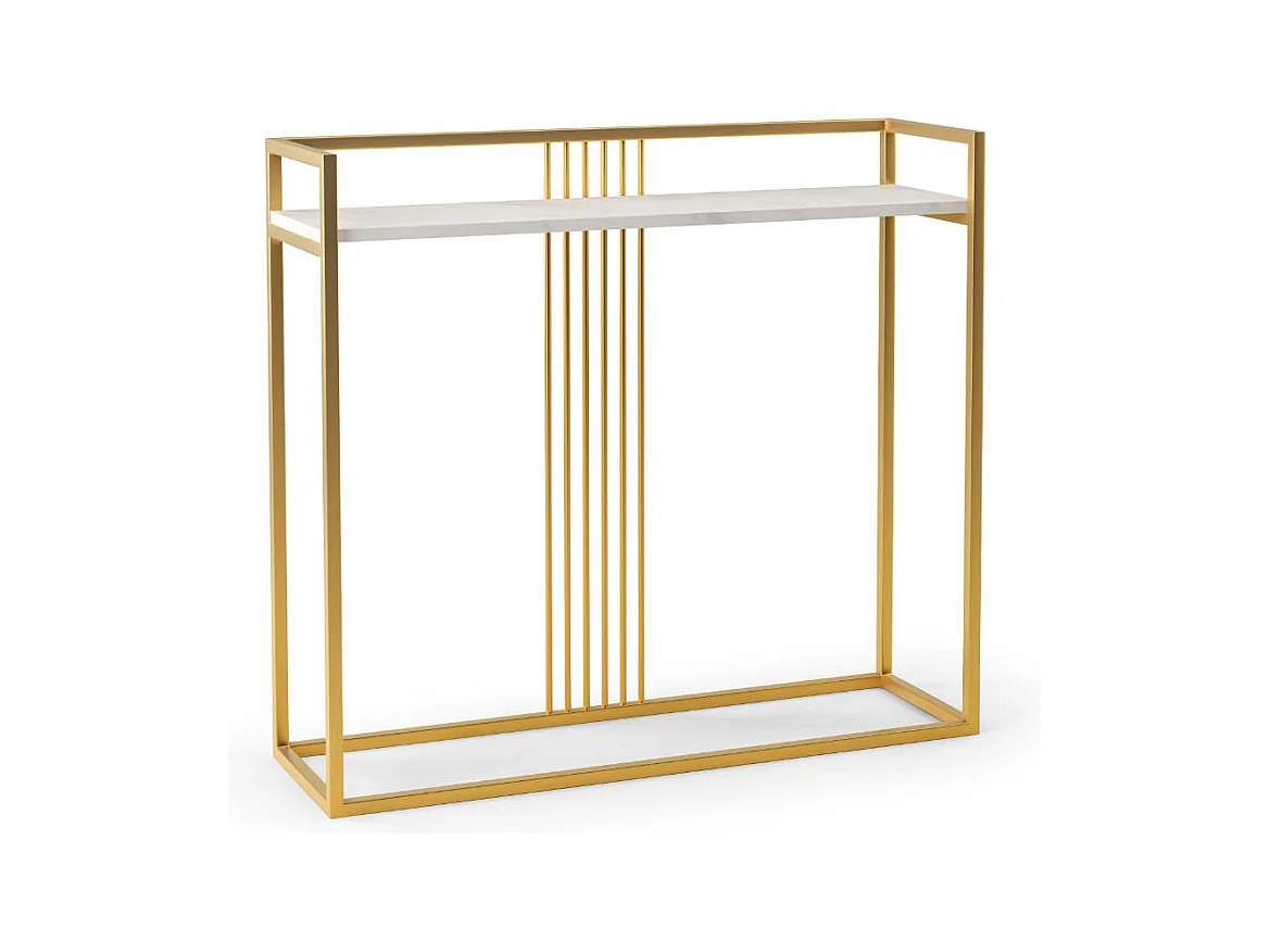 KONSOLENTISCH Beso Bianco Marmor / Gold 100 / 30 / 90cm