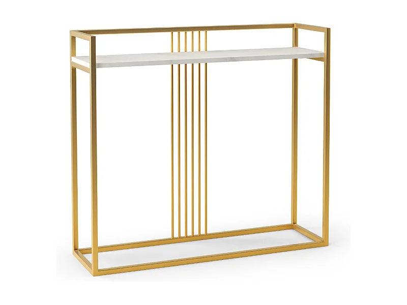 KONSOLENTISCH Beso Bianco Marmor / Gold 100 / 30 / 90cm