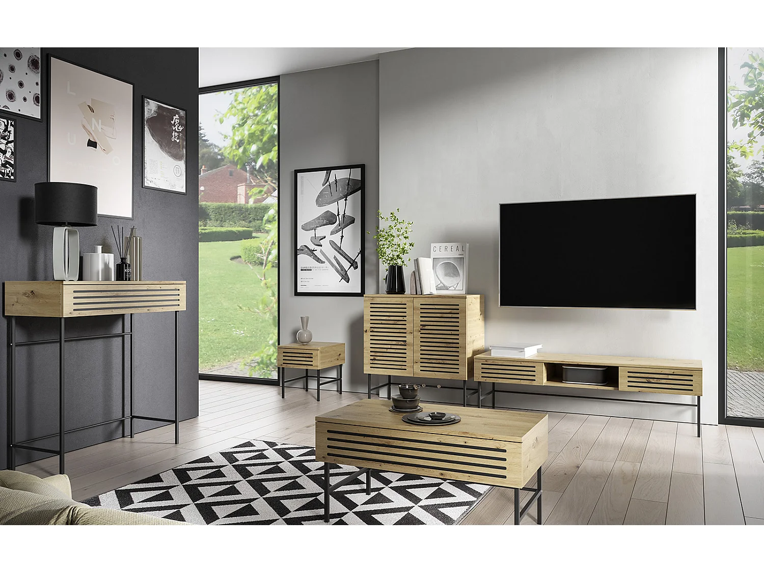 KONSOLENTISCH Svaar Eiche Artisan 80 / 40 / 90cm